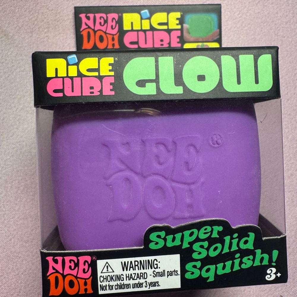 Needoh Nice Cube Glow Purple Squishy